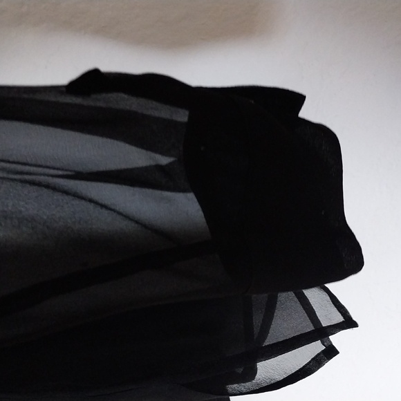 BLACK SILK SHIRT by SILK CLUB Collection Size X Large Vtg - Picture 8 of 8